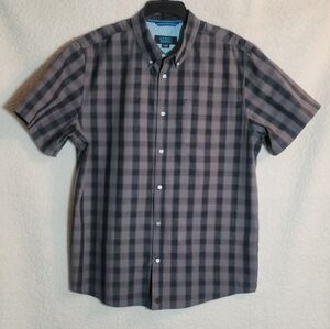 Men's XL CODY JAMES (CORE) BLACK/GRAY Button-Down Shirt Excellent Condition